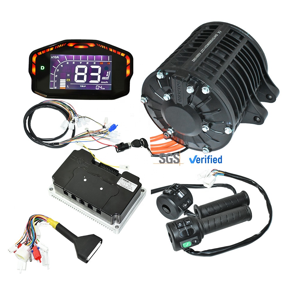 Mid Drive Motor Kit 72V 3000W - Fardriver 72680 電動バイク用キット、空冷式、72V、3000W、70H、QS138、PMSMブラシレスミッドドライブモーターキット、電動車両用。